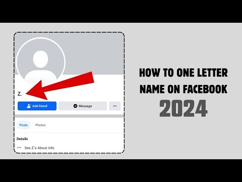 How To One Letter Name On Facebook 2024 | ZAN