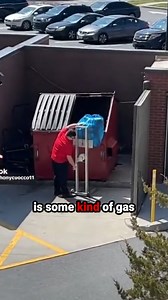 This guy is using a special device just to lift ONE bag of regular trash into a dumpster. This perfectly embodies America's growing softness - we've become so weak that basic manual labor now requires mechanical assistance. . . . #masculinity #weakness #commentary #beta | Anthony Brian Logan - ABL