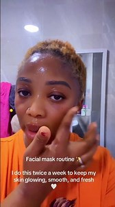 Quick face mask routine