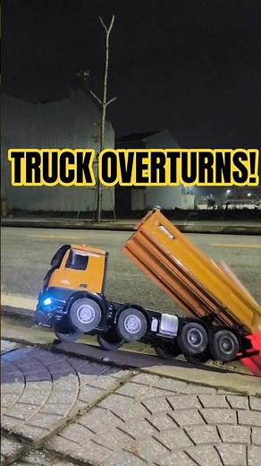 Heavy Log Truck Overturns Under Extreme Load