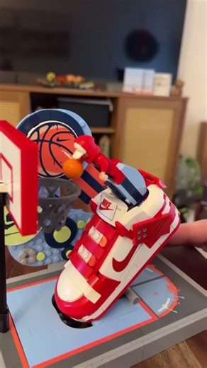 My latest Lego creation may be my favorite #lego #jordan #basketball #nike #fun