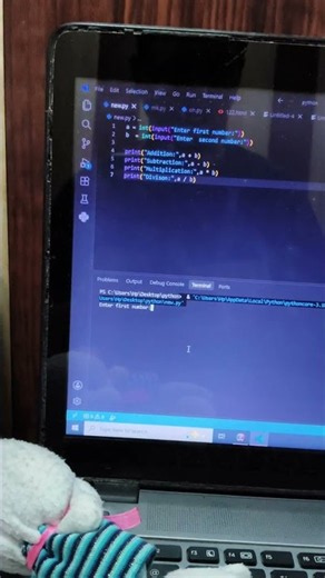 How to Add Two Numbers in Python in 8 Seconds | Python Addition Program #python #shorts