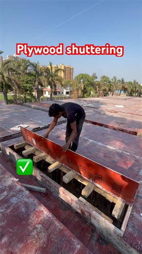 Plywood slab shuttering technically carpenter construction work #shorts #viral #video #construction