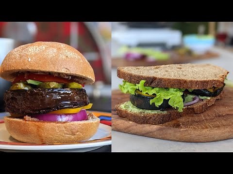 Vegan Burger Recipe with Eggplant