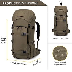 [Hot Item] 50L Hiking Bag Internal Frame Backpack with Rain Cover