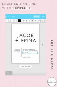 Photo Vellum Overlay Wedding Invitation, Vellum Wedding Invitation Template, Modern Transparent Vellum Invitation, Printable Invitation B37 - Etsy