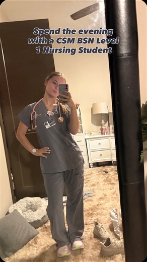 Spend the evening with CSM BSN level 1 nursing student.🩺 | College of Saint Mary