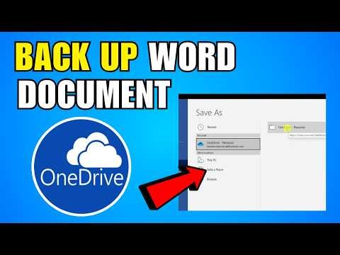 How To Back Up Word Document To OneDrive (2026) (Complete Guide)