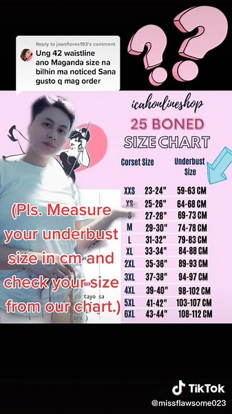 pls measure your underbust size first and refer to our size chart bheb ❤ -missflawsome | Icah Online Shop