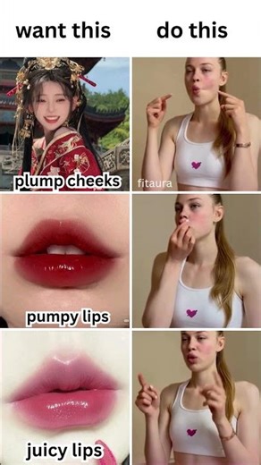 Plump Cheeks & Fuller Lips Naturally 💖 | Fix Thin Lips + Remove Smile Lines | Face Yoga Glow Up