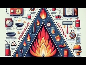 The fire triangle (or triangle of combustion) Heat, Fuel, and Oxygen.