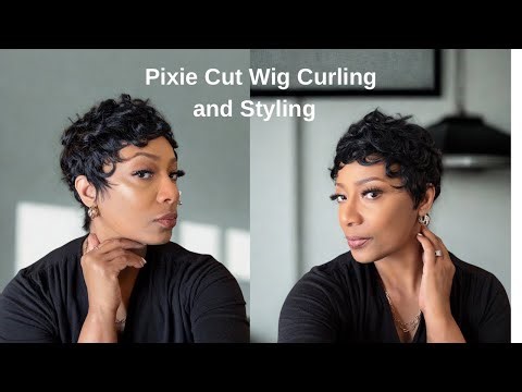 Short Pixie cut wig | Easy curling and styling technique Beginner friendly
