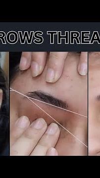 Thick to thin eyebrow threading/eyebrow threading tutorial step by step