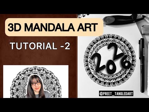 Easy 3D Mandala Art for Beginners | Shading & Depth Technique part 2