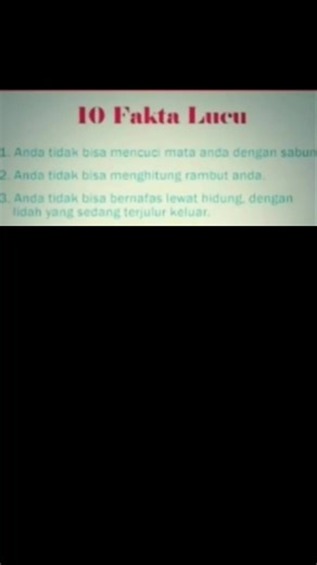 10 Fakta Lucu yang Bikin Ngakak