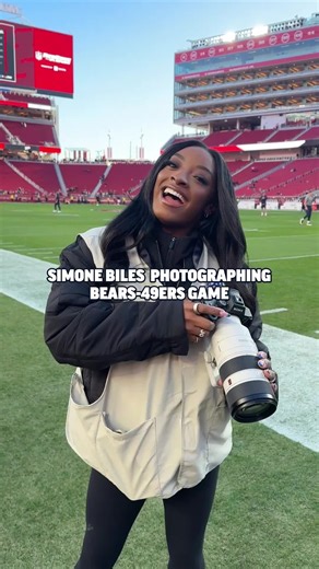 Simone Biles Celebrates Chicago Bears Win in Style