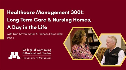 We’re excited to share this new video from the University of Minnesota College of Continuing & Professional Studies (CCAPS), featuring a conversation between Faculty Director Frances Fernandez and Monarch’s own Dan Strittmater, Vice President of Innovation and Bench Strength. Together, they discuss the real-world challenges and rewards of nursing home leadership, the growing demand for compassionate professionals, and the ways AI is enhancing care—not replacing the human connection at the heart 