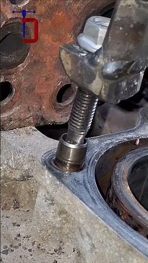 Mechanic's Secret Trick for Cylinder Dowel Pin Removal. #GarageLife #MechanicalTricks #YouTube