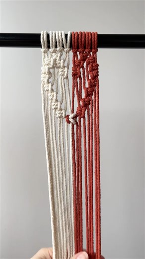 Valentine’s Day heart pattern🧶#macrame #valentinesdaydiy #macramepattern #macrametutorial