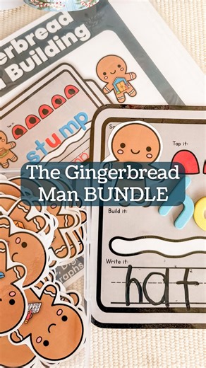 Mikaela Martinez • PreK-Kindergarten Project Based Learning on Instagram: "The long-awaited Gingerbread Man Bundle is LIVE!!! Comment RUN RUN RUN to get the link sent to you and snag it for 50% off for the first 48 hours 🥳 I had a BLAST making the resources in this bundle. There are 12 hands-on printable sets perfect for preschool through second grade learners that can last all winter long! I’ll be adding them all to my shelves for December and January. Run over to my stories to see the printab