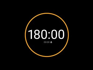 180 Minute Countdown Timer with Alarm / iPhone Timer Style