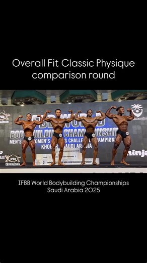 IFBB International Fitness and Bodybuilding Federation on Instagram: "Overall Fit Classic Physique comparison round - all athletes are gold medalists in their respective categories. Who’s the absolute winner?  Jorge, Zheng, Safier o Jeremiah? IFBB World Bodybuilding Championships, Saudi Arabia 2025 @donsafier @jorgedaniel_patzan_ifbb_502 @drjayphit @cbbaofficial @frcf_culturismsifitnessromania @ifbbasia @ifbbfederationusa #classicphysique #ifbb"