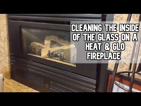 Cleaning the inside of the glass on a Heat & Glo fireplace DIY video #heatandglo #fireplace