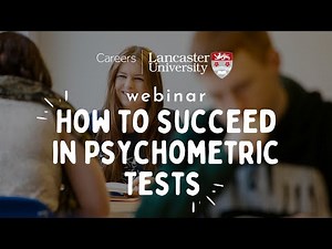 WEBINAR: How to succeed in Psychometric Tests with Example Questions and Solutions