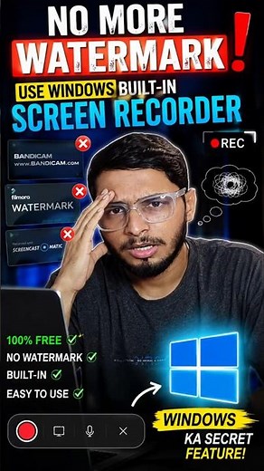 No Watermark Screen Recorder? Windows Me Pehle Se Hai! 🤯