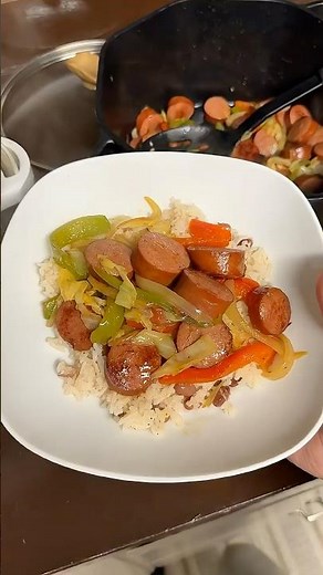 Easy dinner. Red beans&rice with sausage.