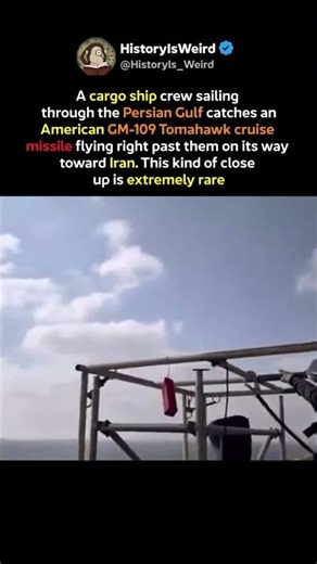 Cargo Ship Crew Spots U.S. Tomahawk Cruise Missile Flying Right Beside Them #Shorts