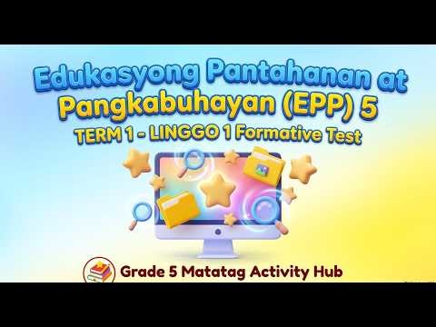 EPP 5 Term 1 Term 1 Week 1 Formative Test