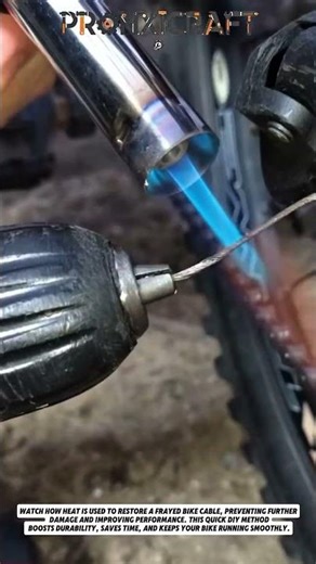 Fixing a Frayed Bike Cable with Heat | Smart DIY Repair Hack #tricks #usa