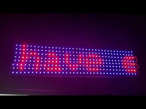 WS2812b RGB LED Matrix With Scrolling Text using an Arduino