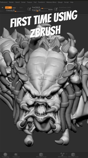 when You use Zbrush for the first time! #zbrush