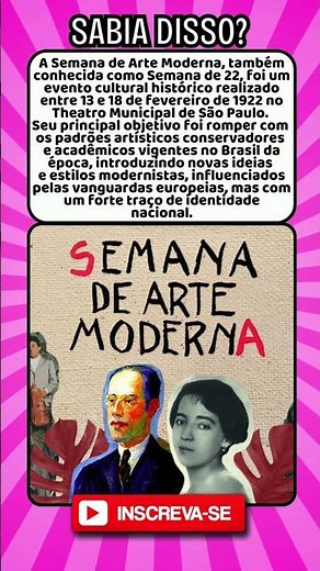 Semana de Arte Moderna de 1922: Um marco decisivo na história cultural e artística do Brasil.
