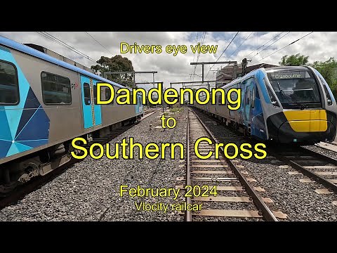 Drivers eye view, Dandenong to Southern Cross, VL, Feb 2024