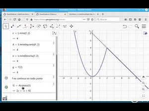 Límites y Continuidad: Ejercicio 14 con Geogebra
