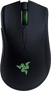 RAZER Mamba Wireless 2018. True 16,000 DPS 5G Optical Sensor, Wired-Wireless Capability (50 Hour Battery Life), Powered by RAZER Chroma, Ergonomic Gaming Mouse (Renewed)