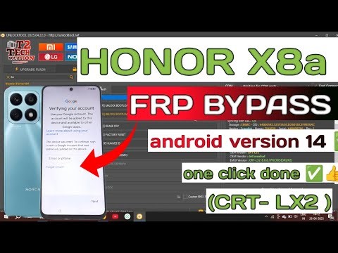 Honor a8x FRP BYPASS unlock tool 🔥 android version 14 100% working ( CRT -lx1, CRT-LX2, CRT LX3)