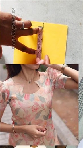 chudithar neck model simple and easy marking #tailoringclasses