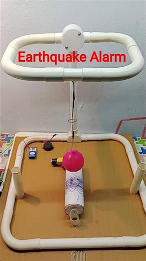Earthquake Alarm Working Model/Science Project/#trending#shortvideo#short