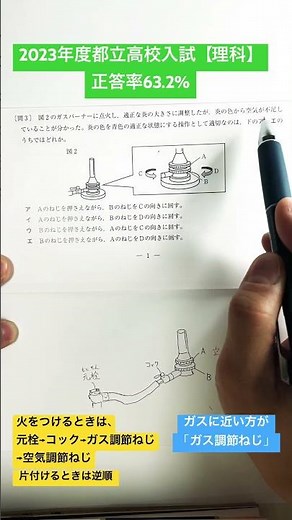 ガスバーナーの使い方！ #高校入試 #都立高校 #ガスバーナー