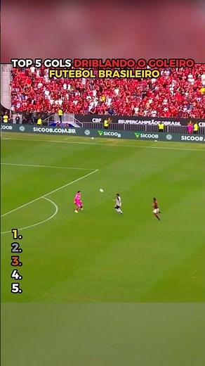 Top 5 GOLS driblando o GOLEIRO no futebol brasileiro🥶