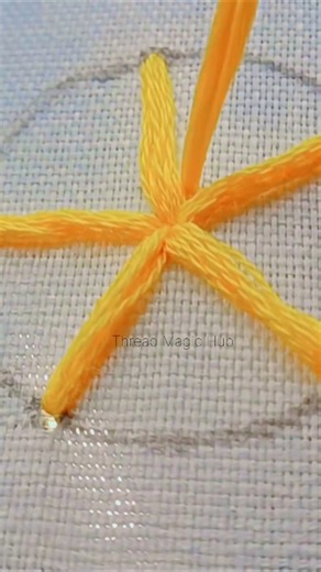 Woven Rose Embroidery 🌹 | Easy Flower Stitch in 30 Seconds #Shorts