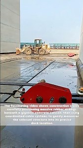 Giant's Gentle Move: Watch How Mega Concrete Caissons Float Into Place!