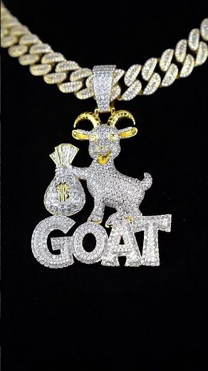 GOAT Iced Out Pendant 🐐 | Moissanite Hip Hop Chain | Custom Drip Jewelry 2025