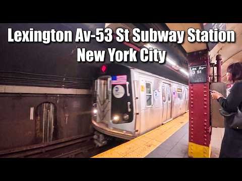 NYC Subway Tour: Lexington Av-53 St Station POV Walk (4K)