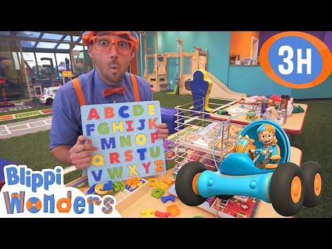 Blippi Visits INDOOR PLAYPLACE! | 3 HOUR Blippi & Blippi Wonders