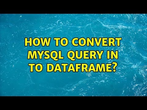 How to convert mysql query in to dataframe?